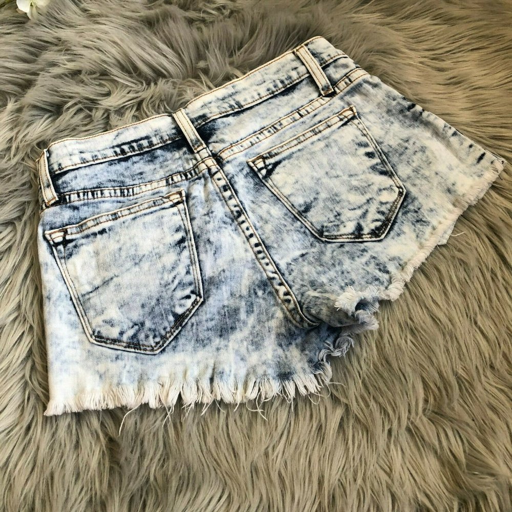 KanCan High Rise Distressed Jean Shorts HW7856 - Picture 5 of 8